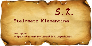 Steinmetz Klementina névjegykártya